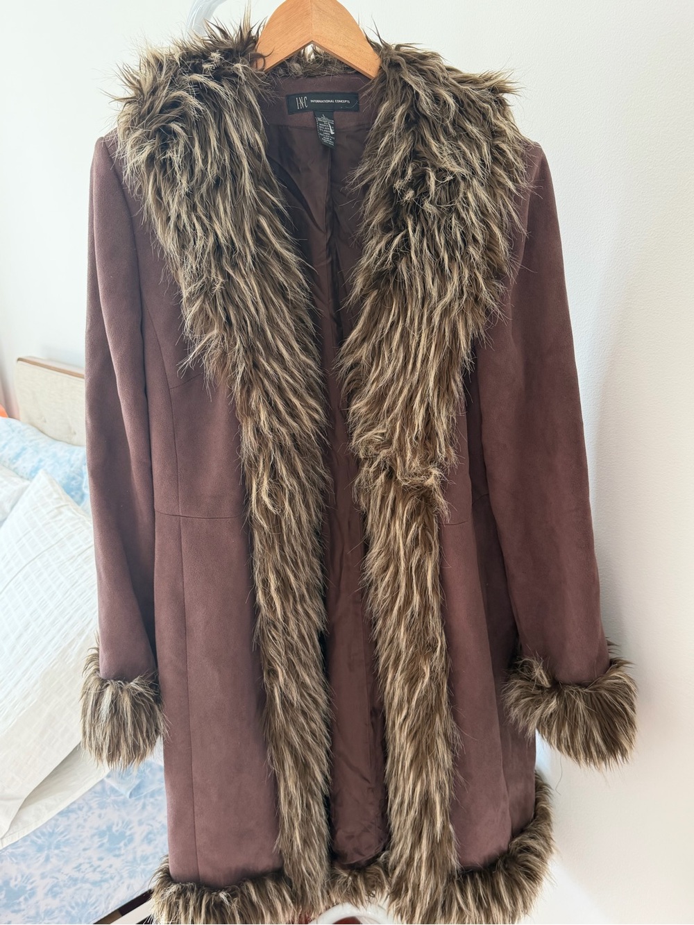 Inc. International Concepts Brown Suede Penny Lane Coat